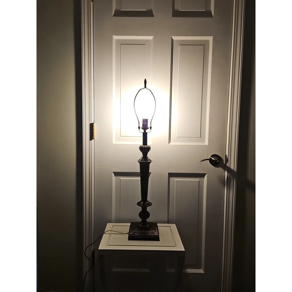 Vintage‎ 1980's Bombay Lamp With Black And Brass Finish